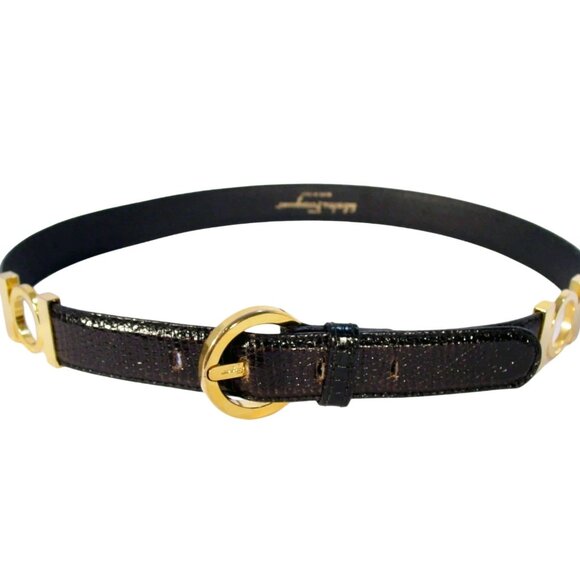 FERRAGAMO Gancini Lizard Belt Women's M (28.5-31.5 in) - ITALY - Picture 6 of 9